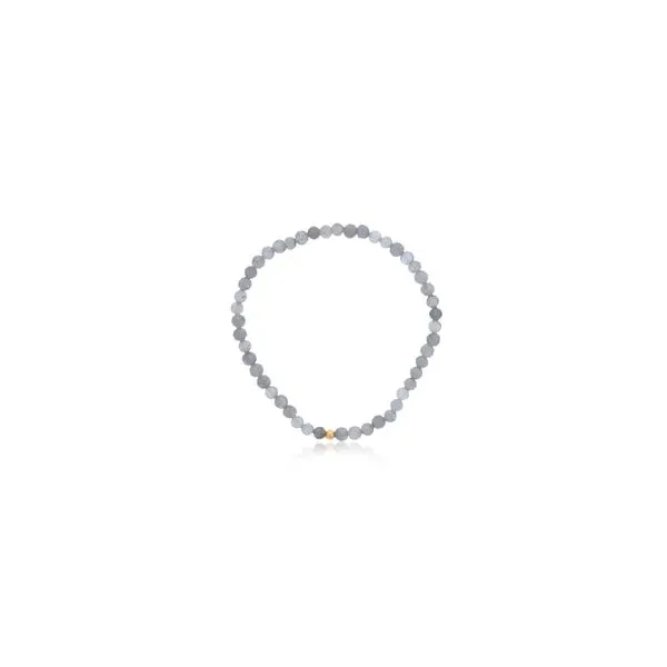 Dee Berkley 4mm Labradorite Bracelet With Gold Filled Finishing Bead 7