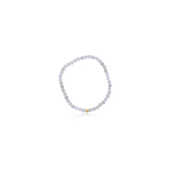 Dee Berkley 4mm Faceted Rose Quartz Bracelet With Gold Filled Finishing Bead 7