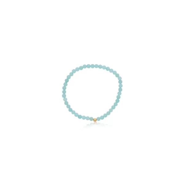 Dee Berkley 4mm Robins Egg Bracelet With Gold Filled Finishing Bead 7