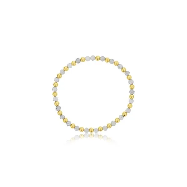 Dee Berkley 4mm  Bracelet Labradorit With Alternating Gold Filled Beads 7