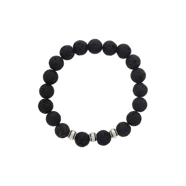 Dee Berkley MENS LAVASTONE BEADED BRACELET | COURAGE Steve Lennon & Co Jewelers  New Hartford, NY