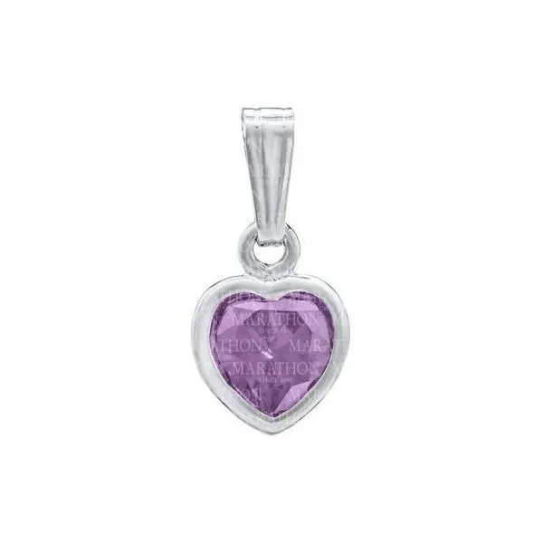 June Birthstone Sterling Silver Heart Pendant Steve Lennon & Co Jewelers  New Hartford, NY
