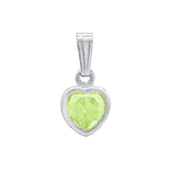 August Birthstone Sterling Silver Heart Pendant Steve Lennon & Co Jewelers  New Hartford, NY