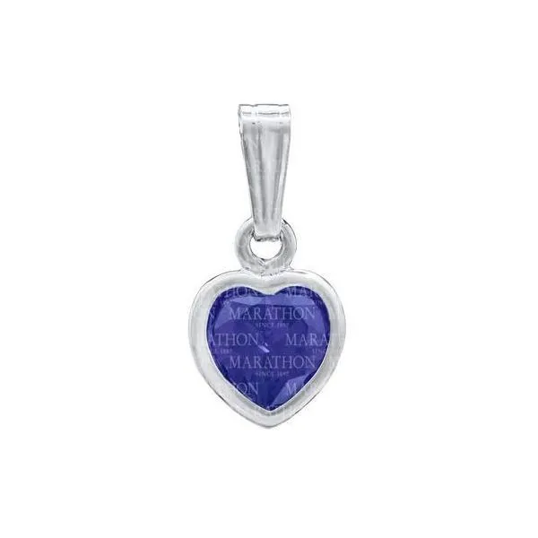September Birthstone Sterling Silver Heart Pendant Steve Lennon & Co Jewelers  New Hartford, NY