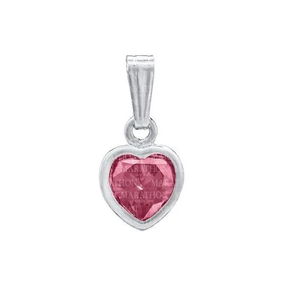 October Birthstone Sterling Silver Heart Pendant Steve Lennon & Co Jewelers  New Hartford, NY