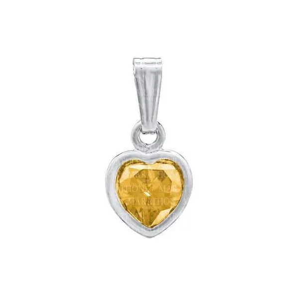 November Birthstone Sterling Silver Heart Pendant S. Lennon & Co Jewelers New Hartford, NY