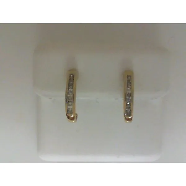 10KT Yellow Gold Diamond Hoop Earrings Smith Jewelers Franklin, VA