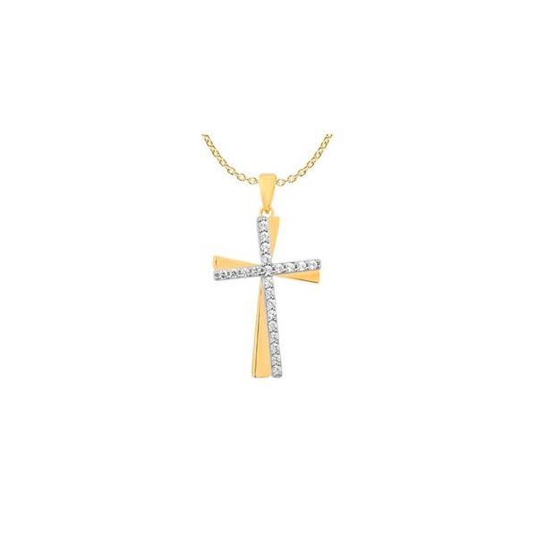 10KT Yellow Gold Diamond Cross Pendant Smith Jewelers Franklin, VA