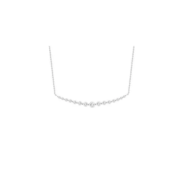 Ladies 10KT White Gold .25ct Round Diamond Pendant with Chain Smith Jewelers Franklin, VA