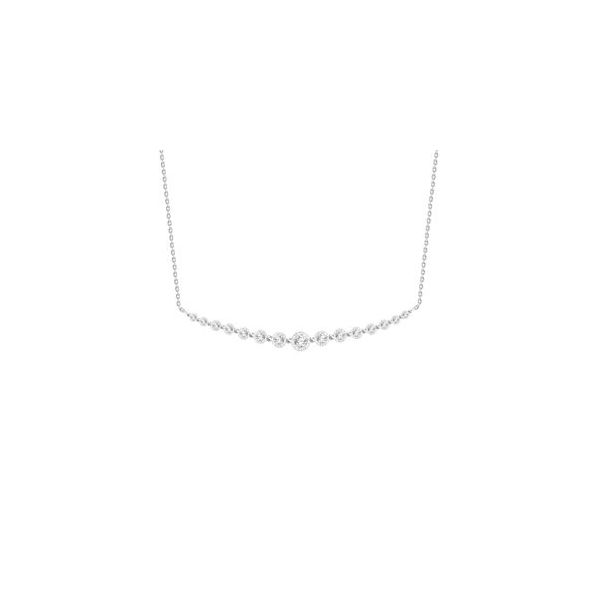 Ladies 10KT White Gold .25ct Round Diamond Pendant with Chain Smith Jewelers Franklin, VA