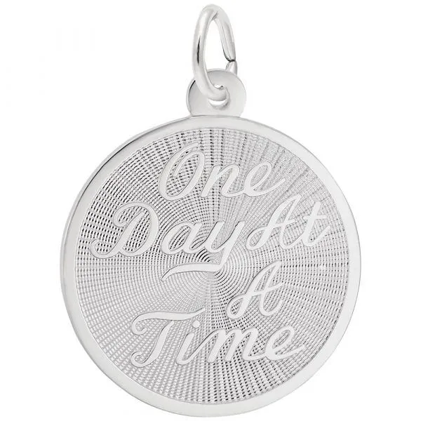 Sterling Silver One Day at a Time Disc Charm Smith Jewelers Franklin, VA