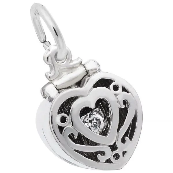 Sterling Silver Heart Engagement Ring Box Charm Smith Jewelers Franklin, VA