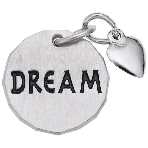 Sterling Silver Dream Tag with Heart Accent Charm Smith Jewelers Franklin, VA
