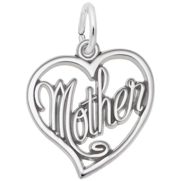 Sterling Silver Mother Open Heart Charm Smith Jewelers Franklin, VA