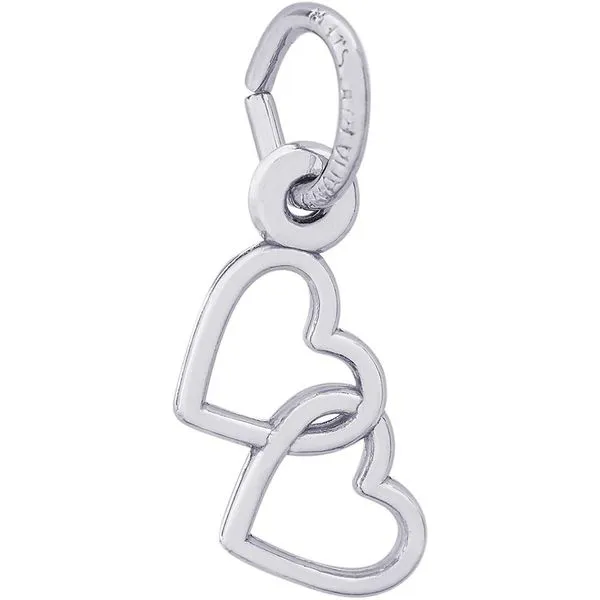 Sterling Silver Two Hearts Charm Smith Jewelers Franklin, VA