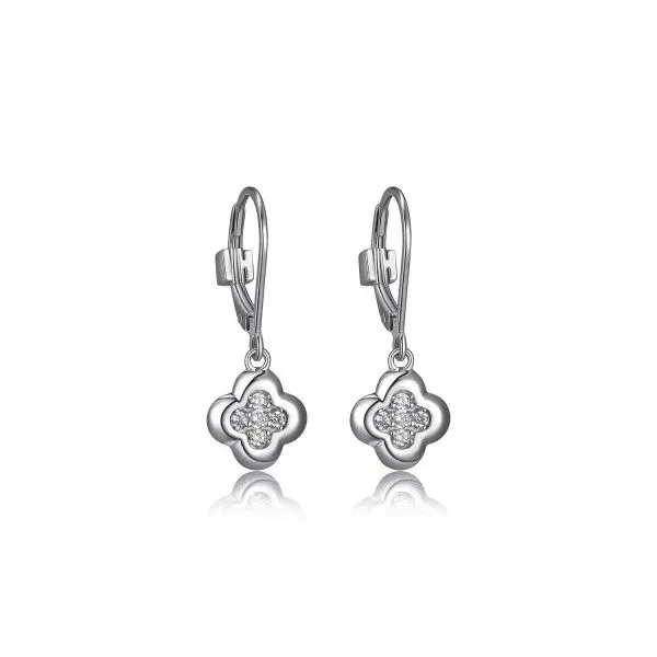 Elle Humanity Sterling Silver Rhodium CZ Earrings Smith Jewelers Franklin, VA