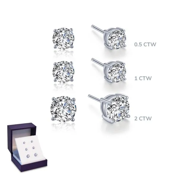 Lafonn's signature Lassaire clear simulated diamonds in sterling silver bonded with platinum Smith Jewelers Franklin, VA
