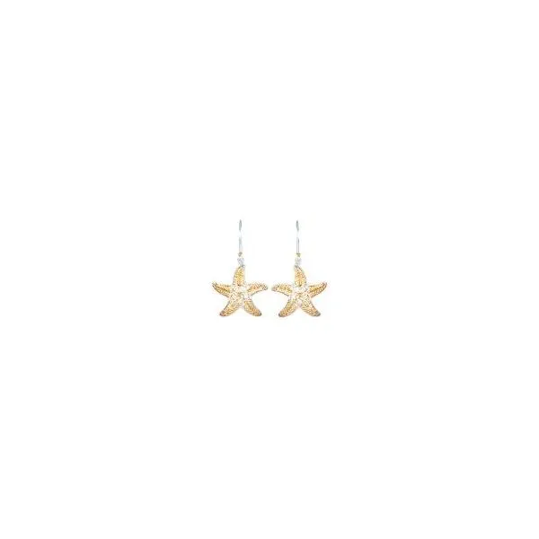 Sterling Silver and 22K Gold Vermeil Starfish Earring Smith Jewelers Franklin, VA
