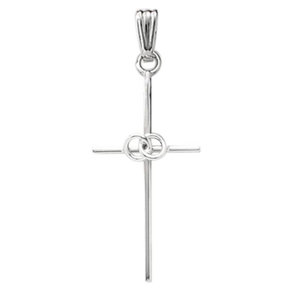 Sterling Silver Adult Cross with Marriage Symbol Smith Jewelers Franklin, VA
