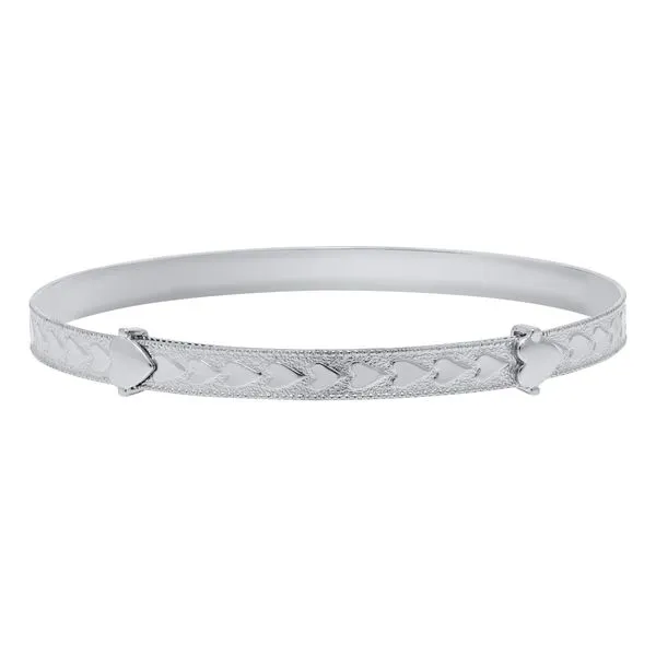 Sterling Silver Heart Adjustable Bangle Bracelet Smith Jewelers Franklin, VA