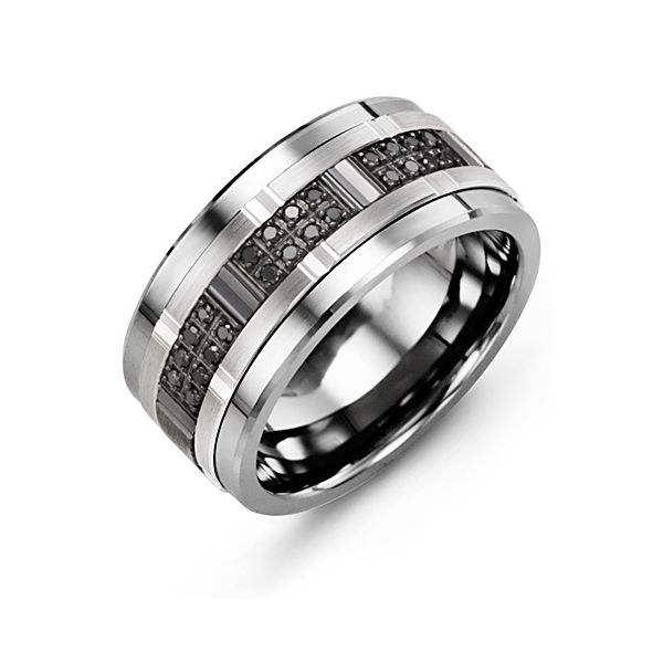 Madani 0.24tw Tungsten Black Diamond Wedding Band Spicer Cole Fine Jewellers and Spicer Fine Jewellers Fredericton, NB