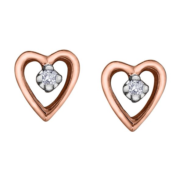 0.02tw Diamond Heart Stud Earrings Spicer Cole Fine Jewellers and Spicer Fine Jewellers Fredericton, NB