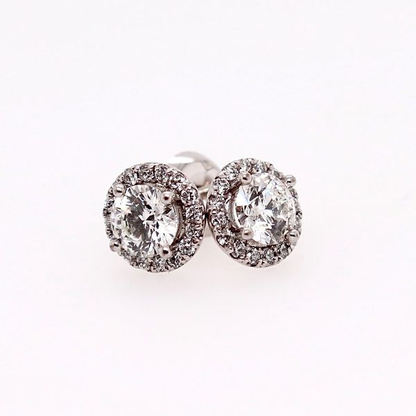 1.29tw Forevermark Diamond Halo Stud Earrings Spicer Cole Fine Jewellers and Spicer Fine Jewellers Fredericton, NB