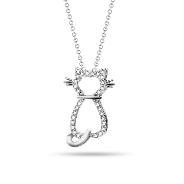 Brooklyn Lights Sterling Silver Cat Diamond Pendant Spicer Cole Fine Jewellers and Spicer Fine Jewellers Fredericton, NB
