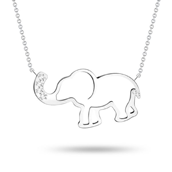 Brooklyn Lights Sterling Silver Elephant Diamond Necklace Spicer Cole Fine Jewellers and Spicer Fine Jewellers Fredericton, NB