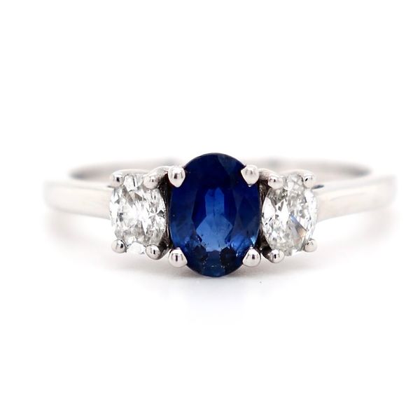 1.2tw Three Stone Oval Sapphire & Diamond Ring Spicer Cole Fine Jewellers and Spicer Fine Jewellers Fredericton, NB
