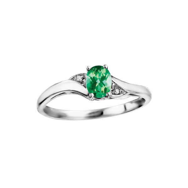 Three Stone Oval Emerald & Diamond Ring Spicer Cole Fine Jewellers and Spicer Fine Jewellers Fredericton, NB