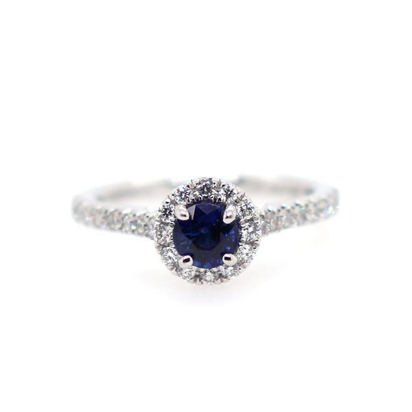 1.34tw Sapphire Ring with Diamond Halo 005-200-9900336 | Spicer Cole ...
