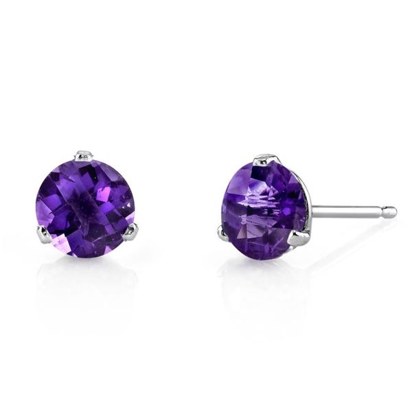 Solitaire Amethyst Stud Earrings Spicer Cole Fine Jewellers and Spicer Fine Jewellers Fredericton, NB