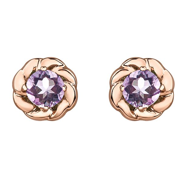 Solitaire Amethyst Stud Earrings Spicer Cole Fine Jewellers and Spicer Fine Jewellers Fredericton, NB