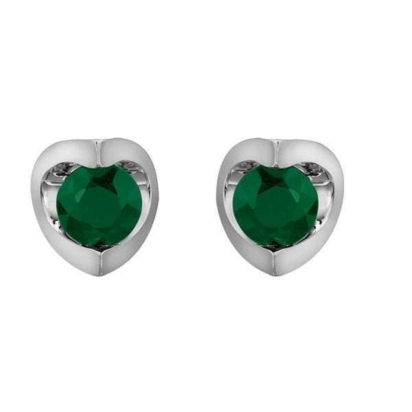 Solitaire Emerald Stud Earrings Spicer Cole Fine Jewellers and Spicer Fine Jewellers Fredericton, NB