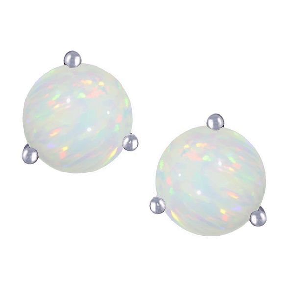Solitaire Opal Stud Earrings Spicer Cole Fine Jewellers and Spicer Fine Jewellers Fredericton, NB