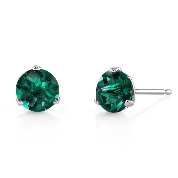 Solitaire Emerald Stud Earrings Spicer Cole Fine Jewellers and Spicer Fine Jewellers Fredericton, NB