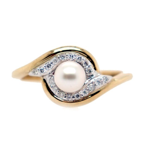 Fresh Water Pearl Ring with Diamond Halo Spicer Cole Fine Jewellers and Spicer Fine Jewellers Fredericton, NB