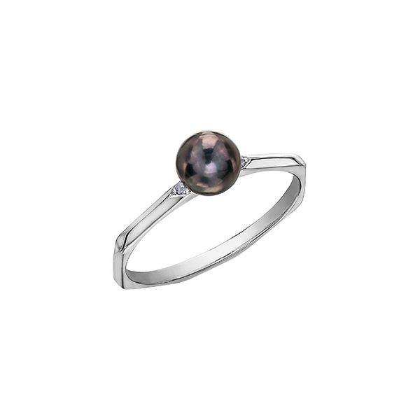 Gold Fresh Water Black Pearl Ring Spicer Cole Fine Jewellers and Spicer Fine Jewellers Fredericton, NB