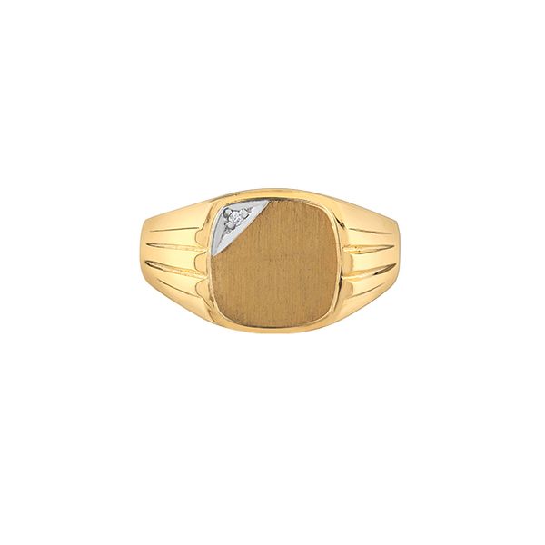 10kt Yellow Gold Signet Ring Spicer Cole Fine Jewellers and Spicer Fine Jewellers Fredericton, NB