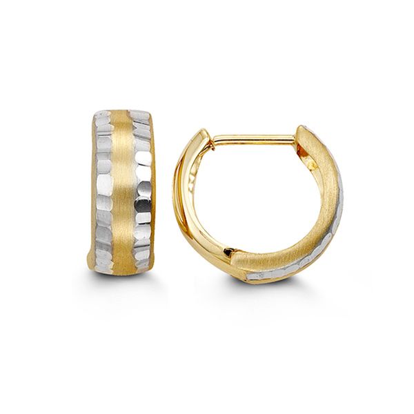 Bella 10kt Gold Two-Tone Huggies Spicer Cole Fine Jewellers and Spicer Fine Jewellers Fredericton, NB