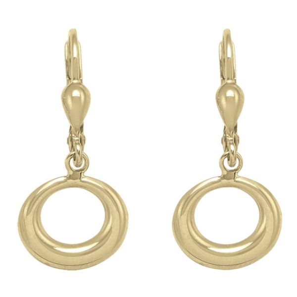10kt Yellow Gold Circle Leverback Earrings Spicer Cole Fine Jewellers and Spicer Fine Jewellers Fredericton, NB