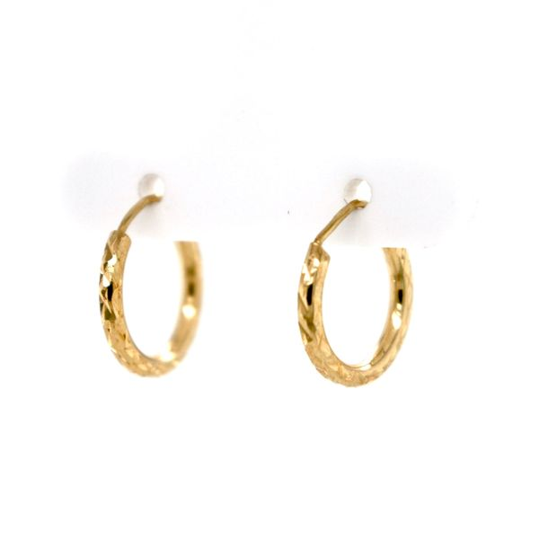 10kt Gold Two-Tone Diamond Cut Double Drop Earrings Spicer Cole Fine Jewellers and Spicer Fine Jewellers Fredericton, NB