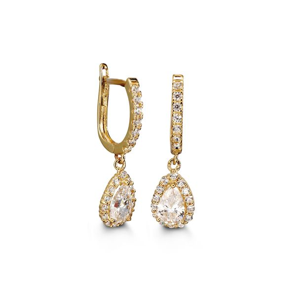 Bella Lux 10kt Gold Dangle Earrings Spicer Cole Fine Jewellers and Spicer Fine Jewellers Fredericton, NB