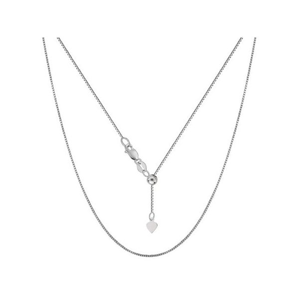 10kt White Gold Open Link Chain - 22