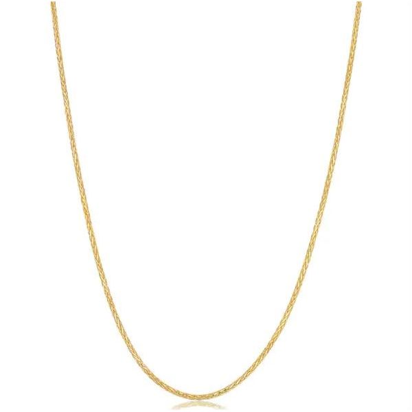 14kt Yellow Gold Wheat Link Chain - 20