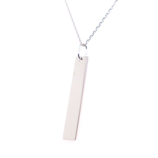 Bella Bloom 10kt White Gold Vertical Bar Pendant Spicer Cole Fine Jewellers and Spicer Fine Jewellers Fredericton, NB