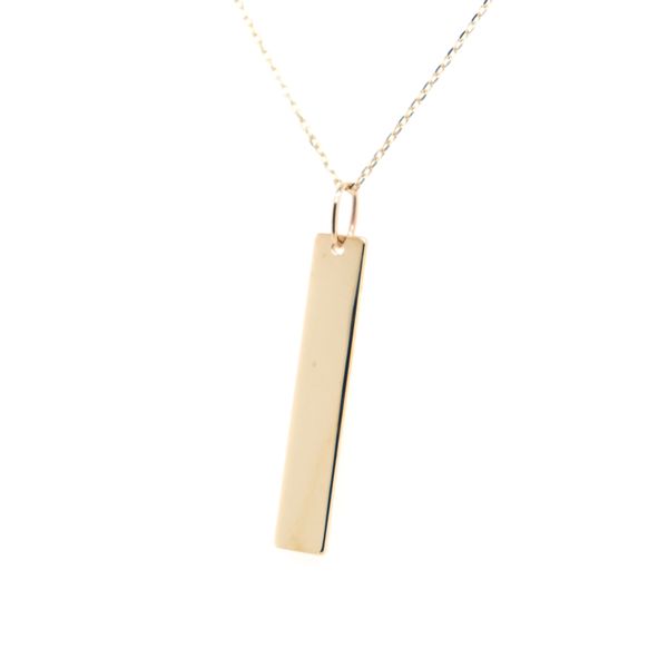 Bella Bloom 10kt Yellow Gold Vertical Bar Pendant Spicer Cole Fine Jewellers and Spicer Fine Jewellers Fredericton, NB