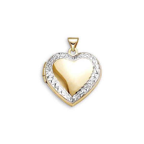 Bella Sentiments 10kt Two Tone Gold Locket Pendant Spicer Cole Fine Jewellers and Spicer Fine Jewellers Fredericton, NB
