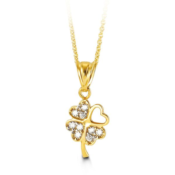 Bella Charmed 10kt Gold Clover Pendant Spicer Cole Fine Jewellers and Spicer Fine Jewellers Fredericton, NB